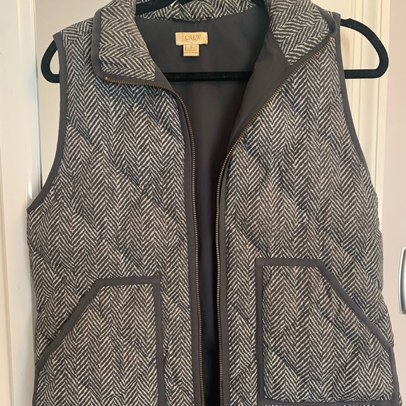 J. Crew Jackets & Blazers - JCrew houndstooth puffer vest
